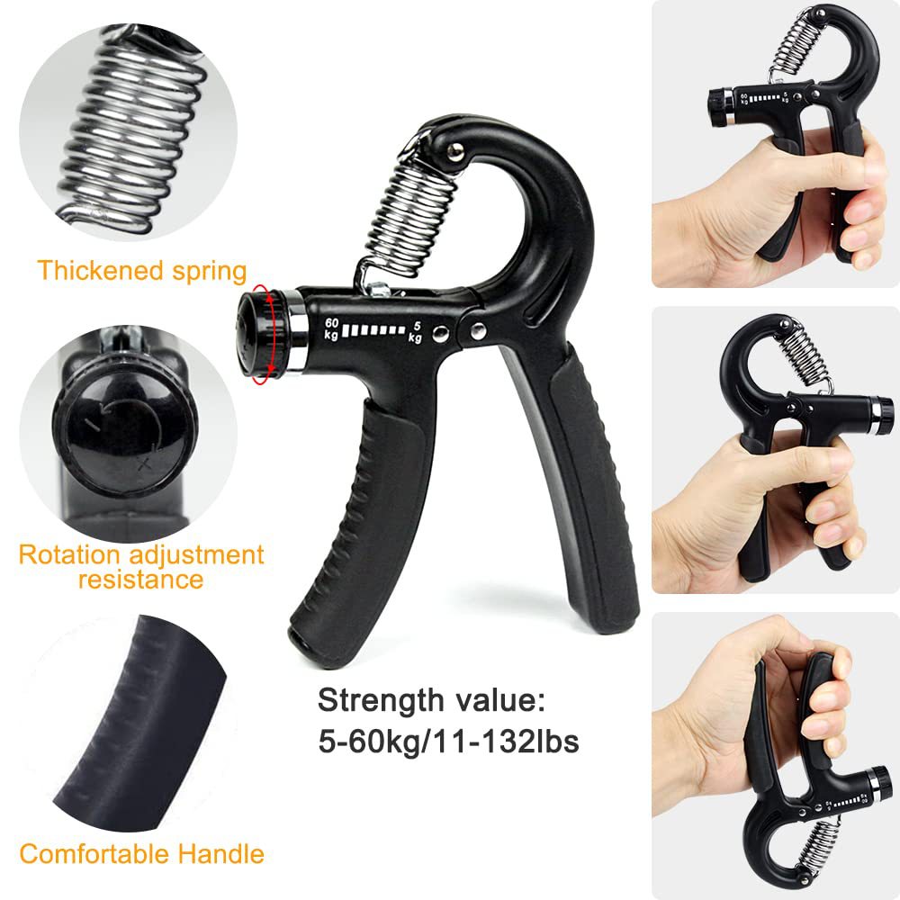 Adjustable Hand Gripper and Hand Exerciser Set