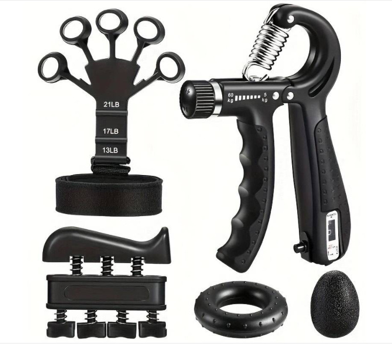 Adjustable Hand Gripper and Hand Exerciser Set