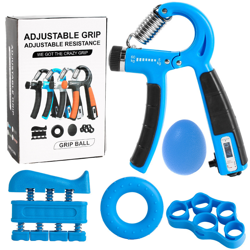 Adjustable Hand Gripper and Hand Exerciser Set