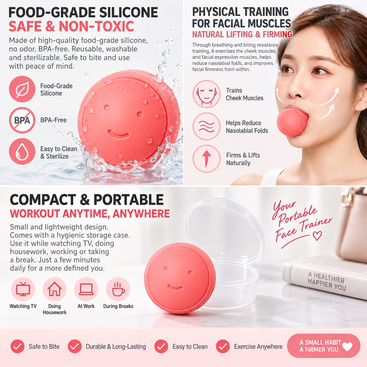 Facial Exerciser, Mouth Muscle Exerciser