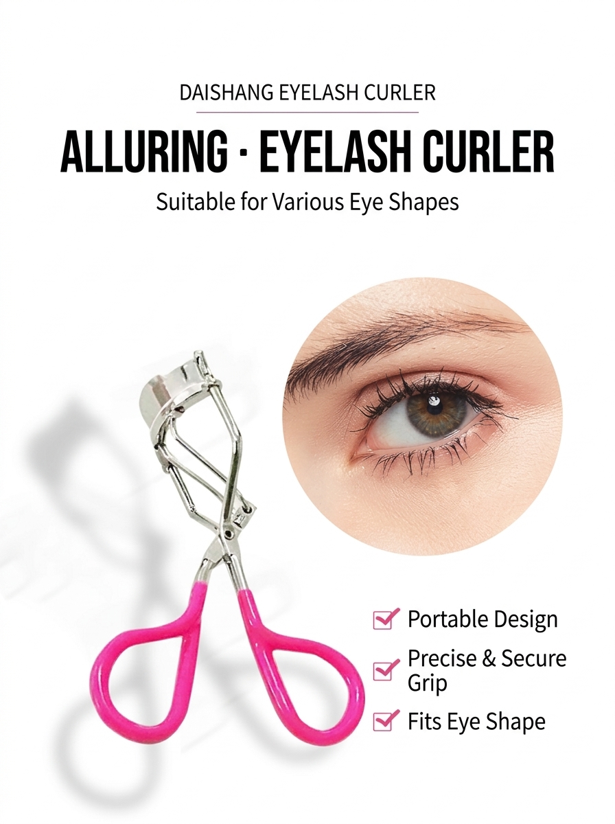 Plastic-Coated Eyelash Curler Without a Spring