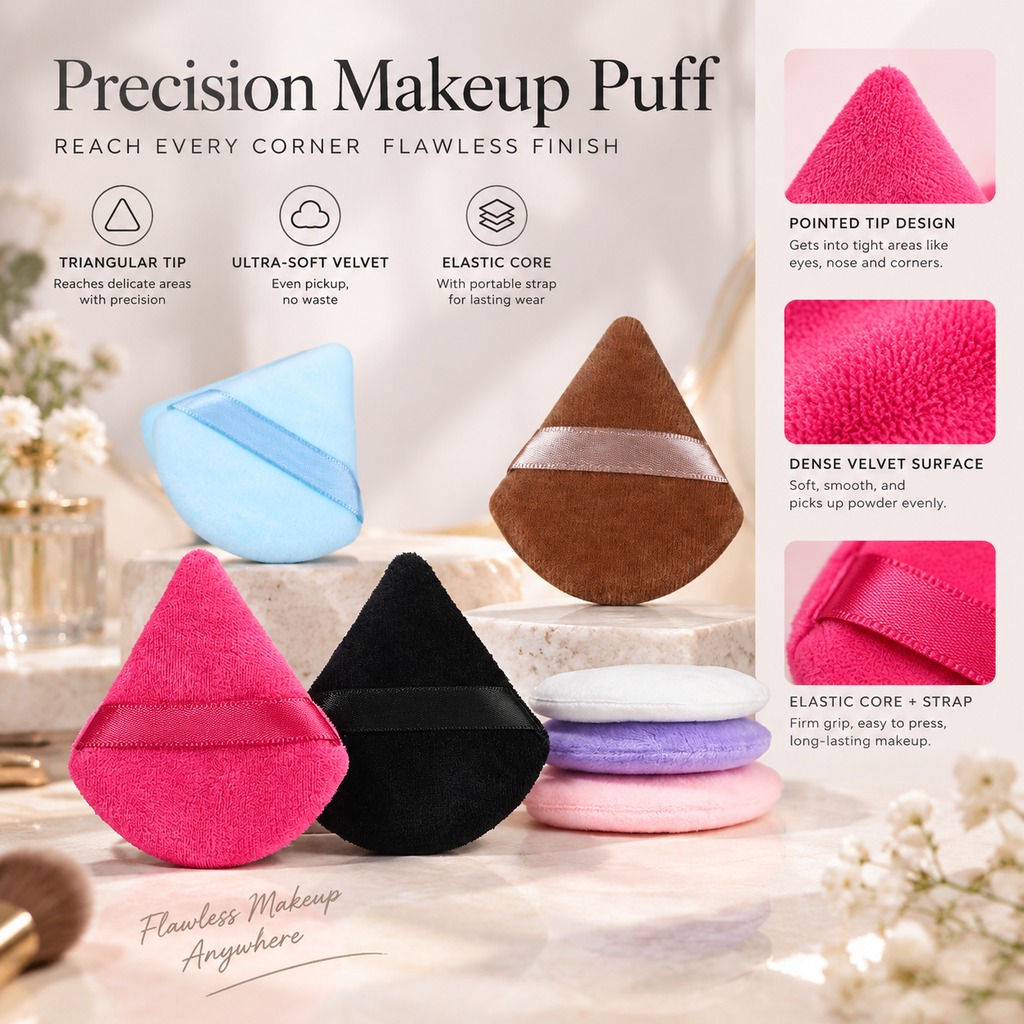 Triangular Loose Powder Puff