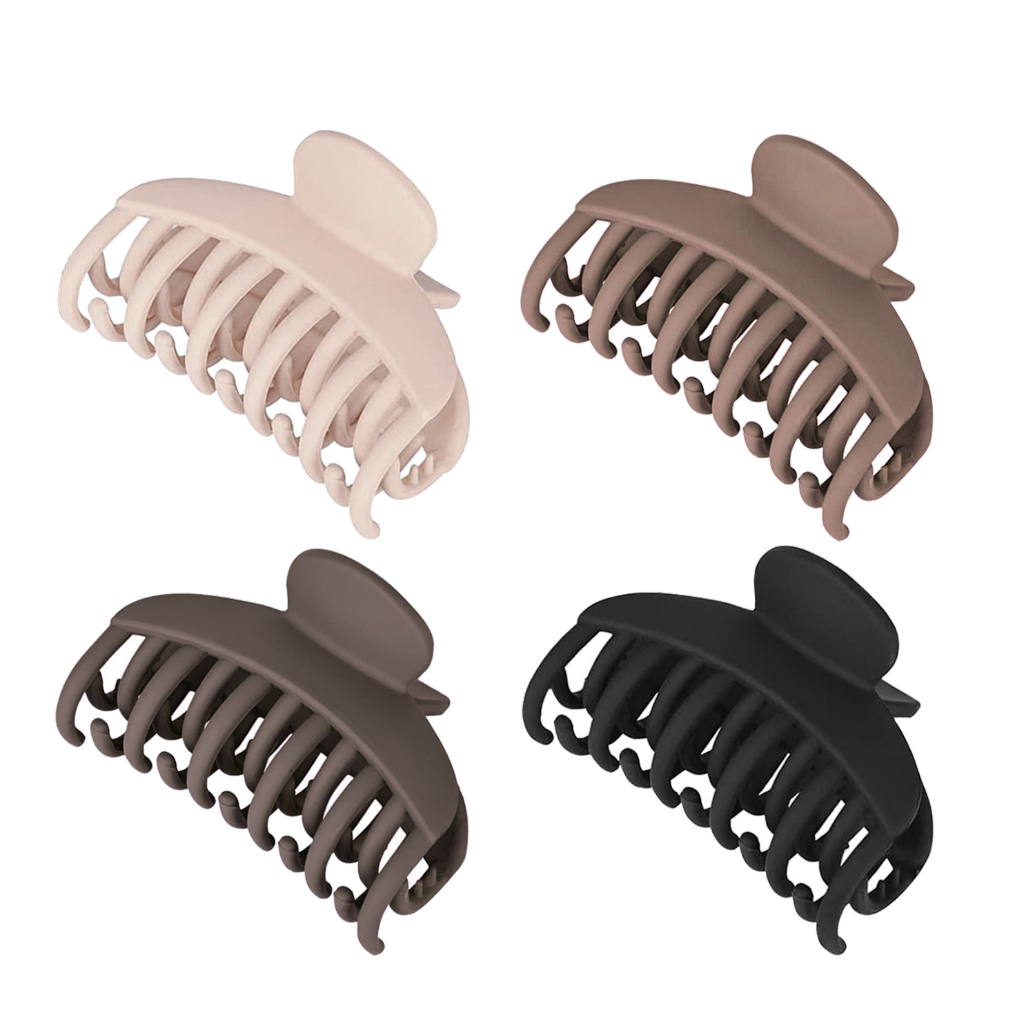 6.5 cm Medium-Sized Double-Row Tooth Hair Clip