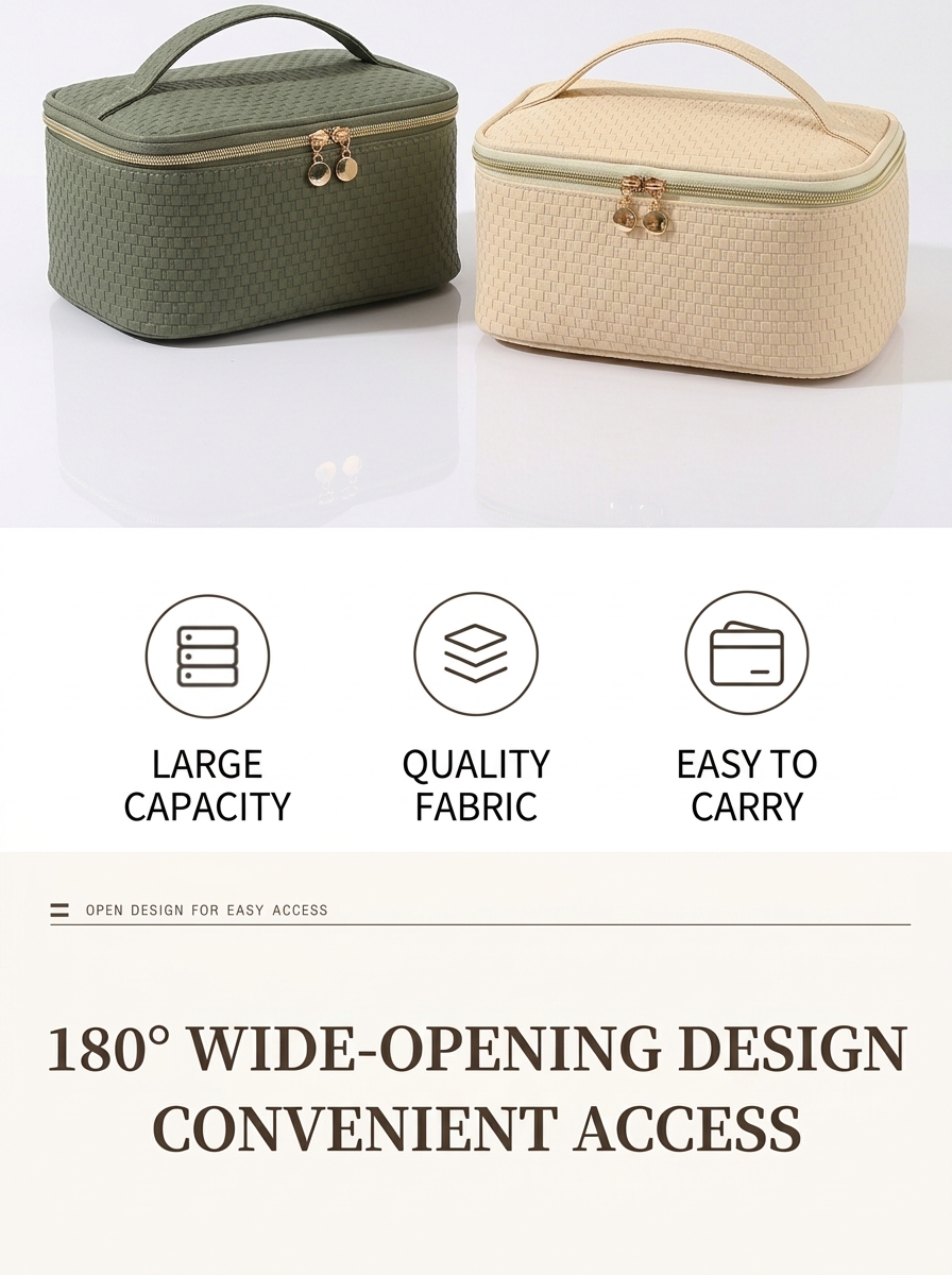 Large-Capacity Women's Cosmetics Organizer Bag