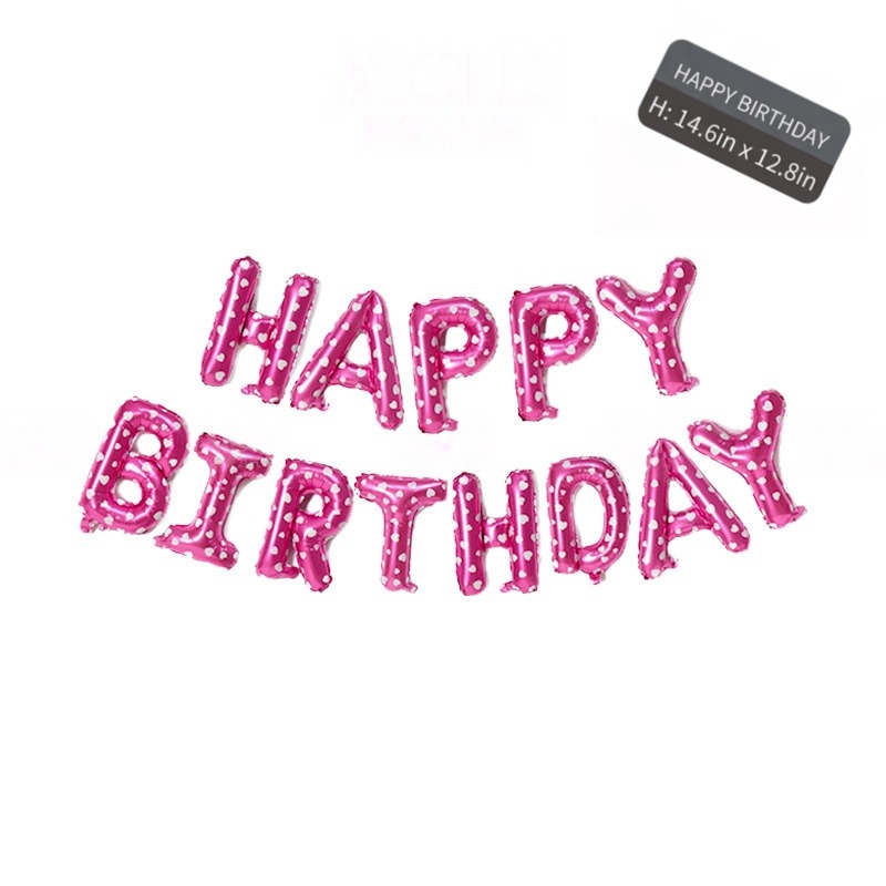 "HAPPY BIRTHDAY" Letter Balloons—Deluxe Children's Birthday Decoration Set—Foil Balloon Props