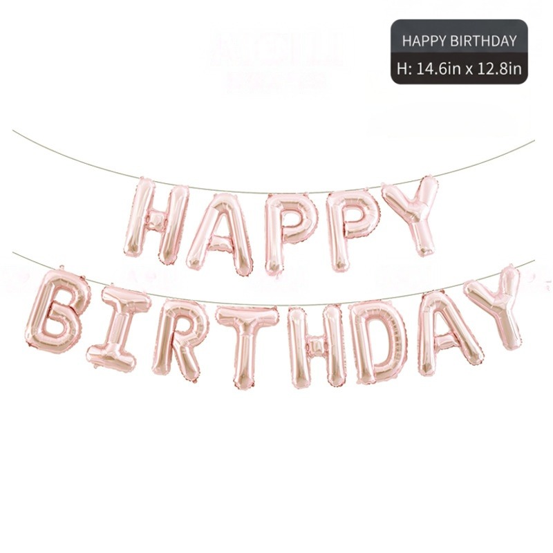 "HAPPY BIRTHDAY" Letter Balloons—Deluxe Children's Birthday Decoration Set—Foil Balloon Props