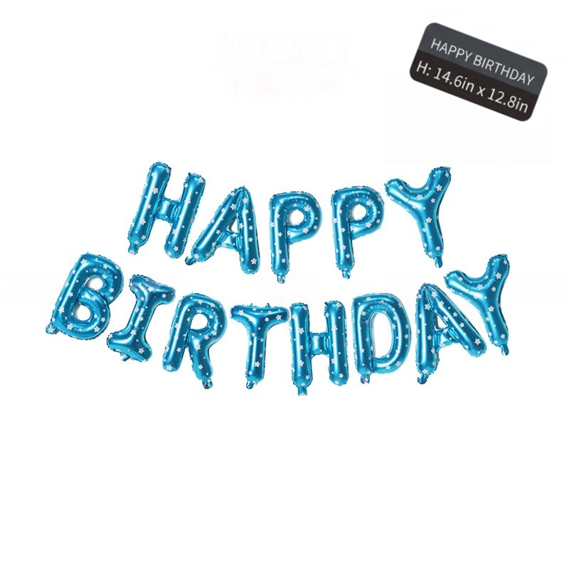 "HAPPY BIRTHDAY" Letter Balloons—Deluxe Children's Birthday Decoration Set—Foil Balloon Props