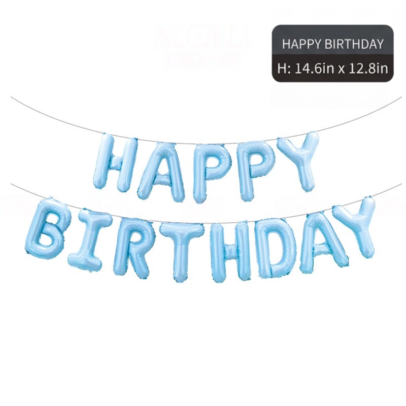 "HAPPY BIRTHDAY" Letter Balloons—Deluxe Children's Birthday Decoration Set—Foil Balloon Props