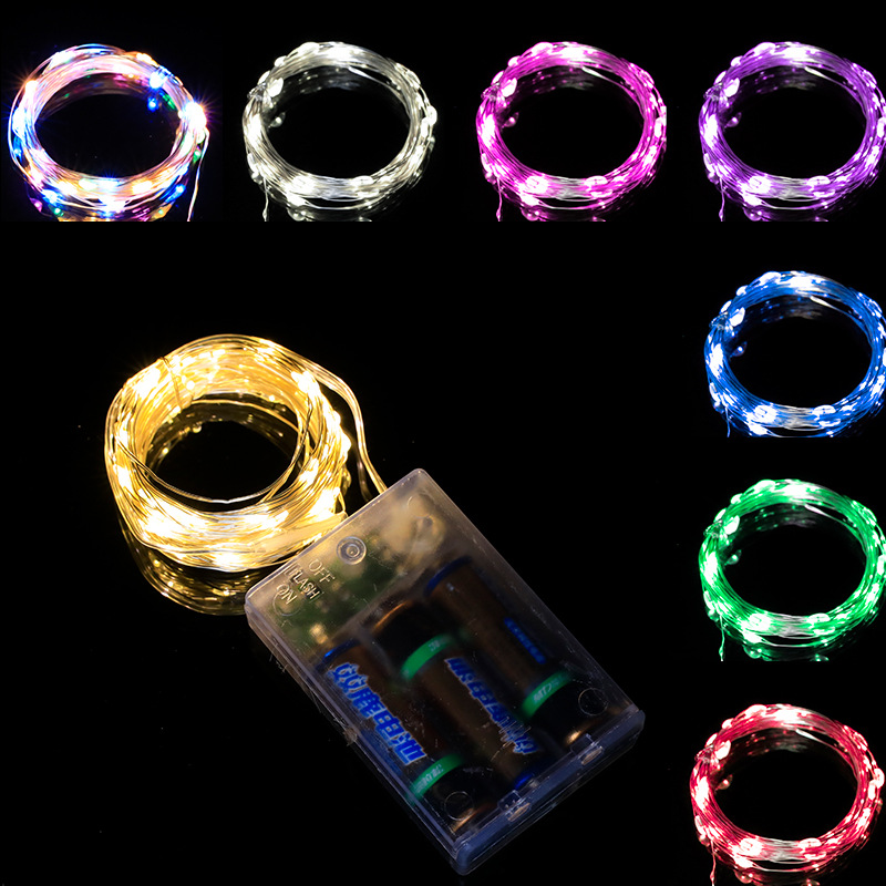 LED string lights, Christmas decorations, cake decorations, battery packs, USB, copper wire lights, colored lights