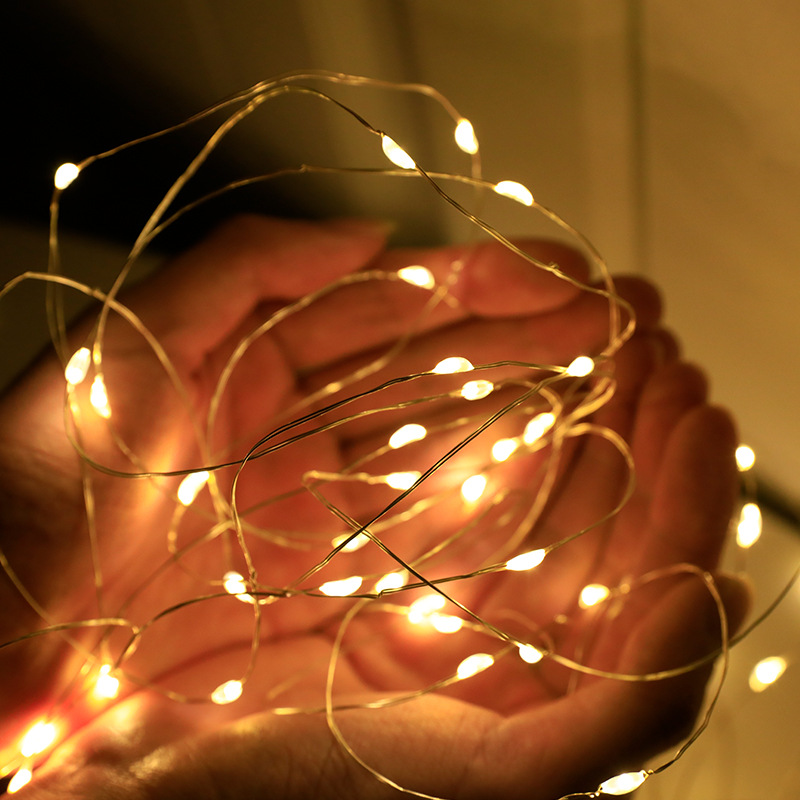 LED string lights, Christmas decorations, cake decorations, battery packs, USB, copper wire lights, colored lights