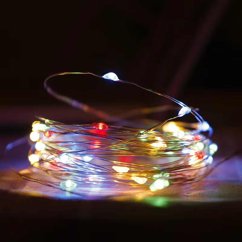 LED string lights, Christmas decorations, cake decorations, battery packs, USB, copper wire lights, colored lights