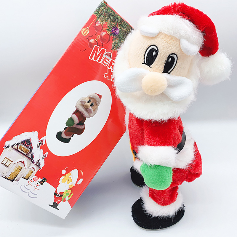 Motorized Climbing Santa Claus | Motorized Ladder Climbing Feature | Durable Plastic | Approx. 30 cm | Christmas Tree/Chimney/Storefront Holiday Decor | Automatic Climbing—Fun and Eye-Catching 🎅🎄