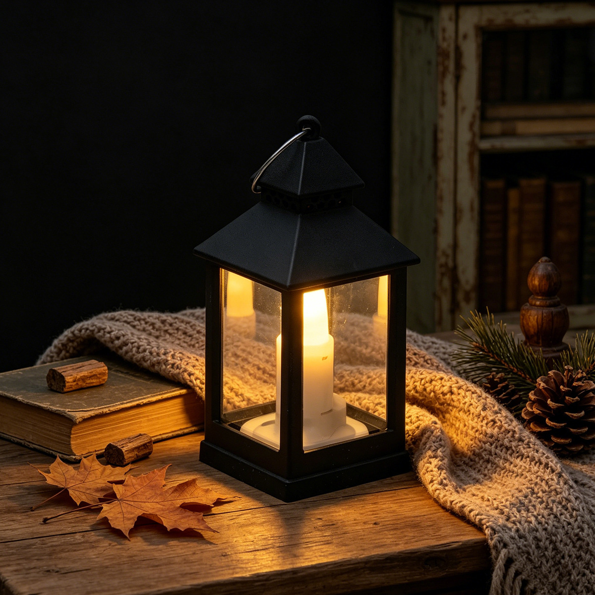 Mini Pony Lamp | LED Electronic Candle | Retro-Style Handheld Kerosene Lamp | Christmas Tabletop Decor | Portable Decorative Light