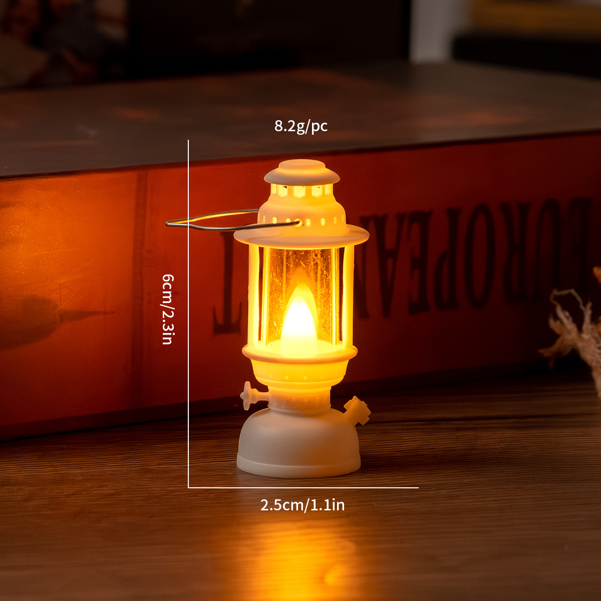 Mini Pony Lamp | LED Electronic Candle | Retro-Style Handheld Kerosene Lamp | Christmas Tabletop Decor | Portable Decorative Light