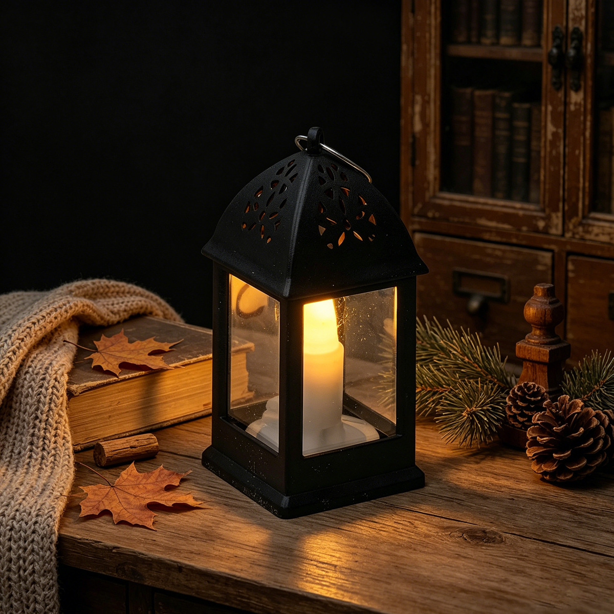 Mini Pony Lamp | LED Electronic Candle | Retro-Style Handheld Kerosene Lamp | Christmas Tabletop Decor | Portable Decorative Light