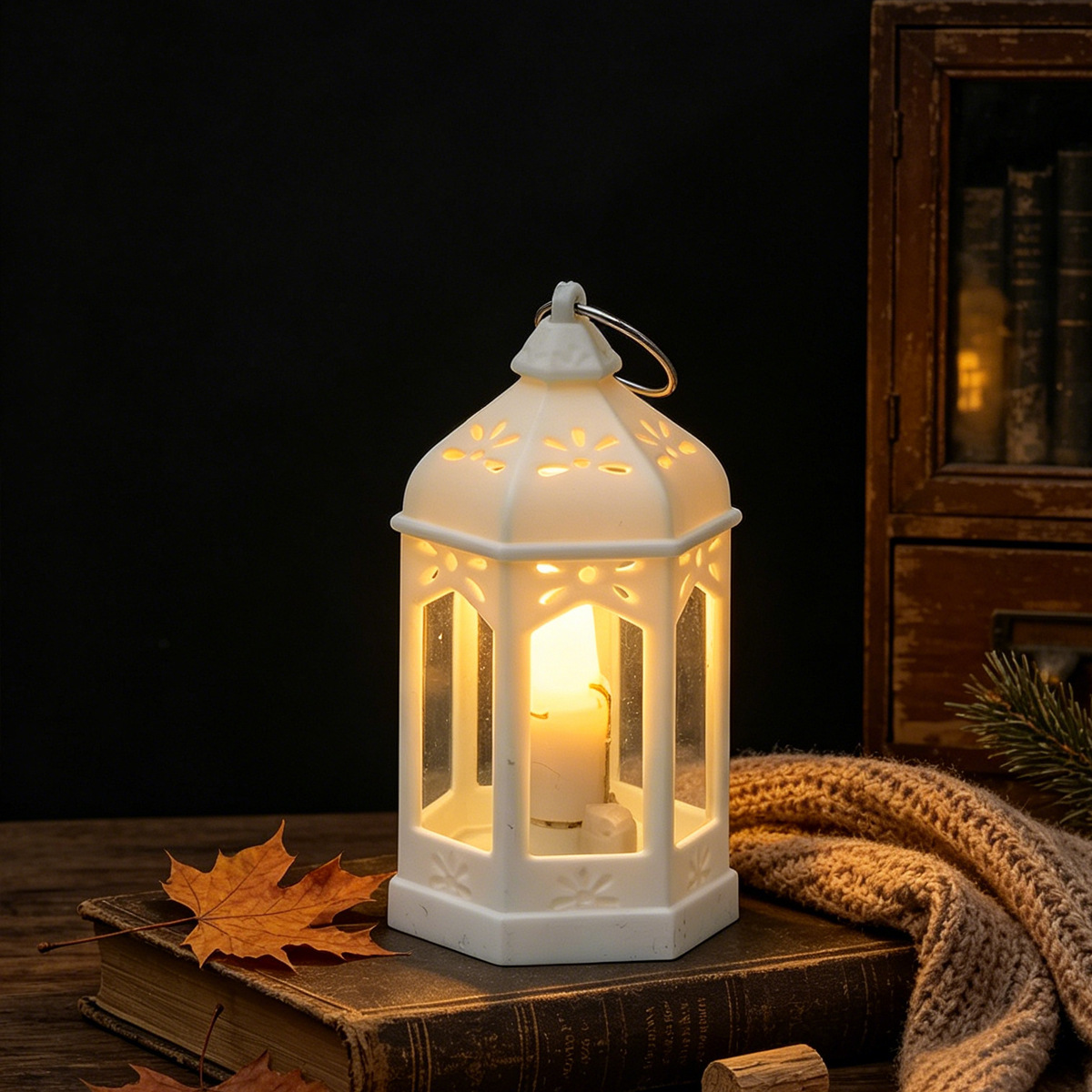 Mini Pony Lamp | LED Electronic Candle | Retro-Style Handheld Kerosene Lamp | Christmas Tabletop Decor | Portable Decorative Light