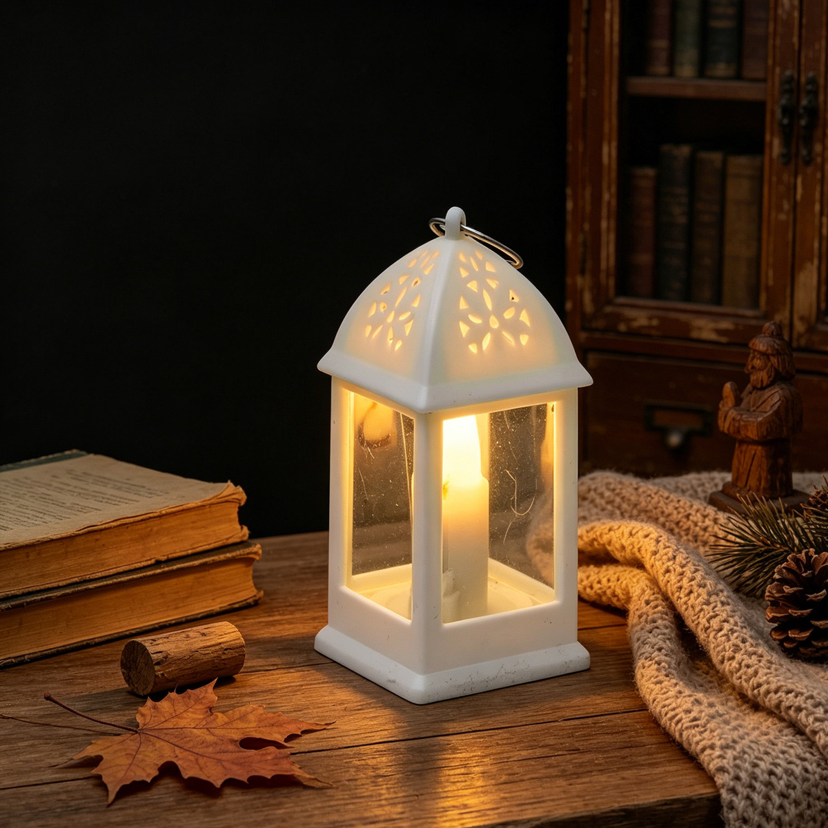 Mini Pony Lamp | LED Electronic Candle | Retro-Style Handheld Kerosene Lamp | Christmas Tabletop Decor | Portable Decorative Light