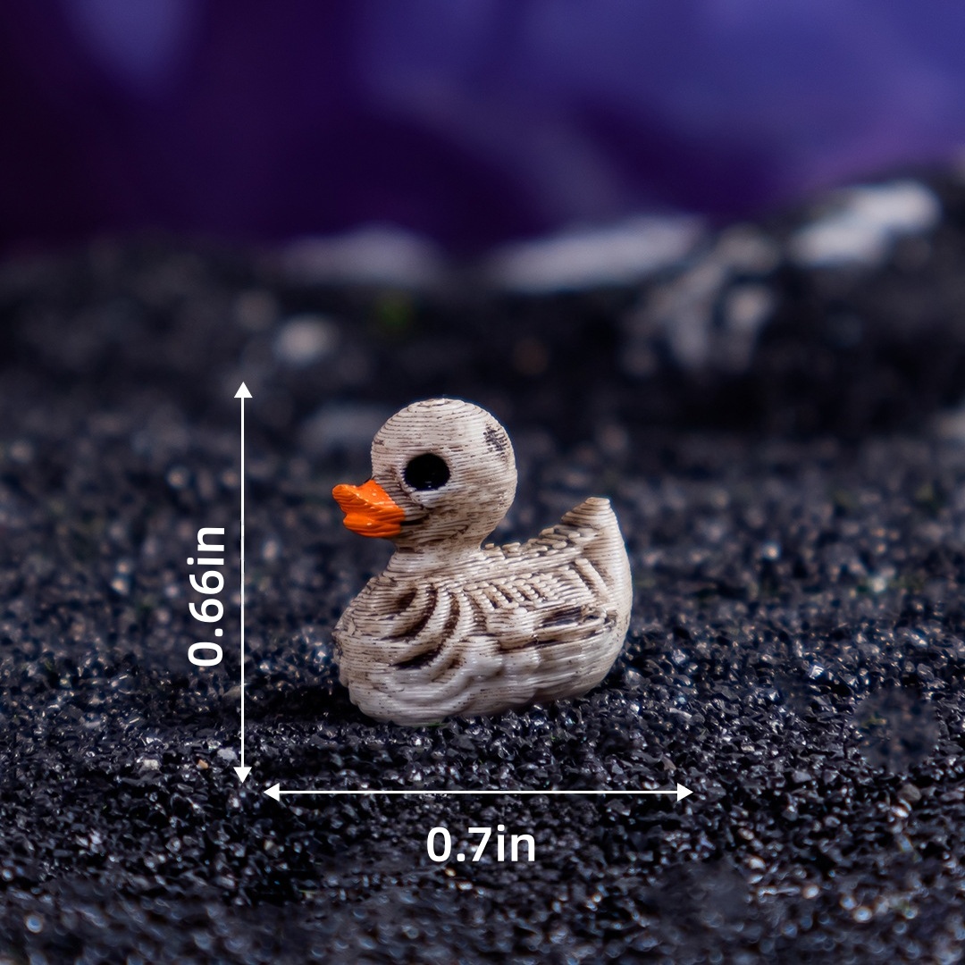 50 Mini Skeleton Duck Figurines—Little Ducks for Halloween Decorations; Spooky Mini Resin Ducks for Hide-and-Seek, Horror Scenes, Cemeteries, Gardens, Potted Plants, and Party Decorations