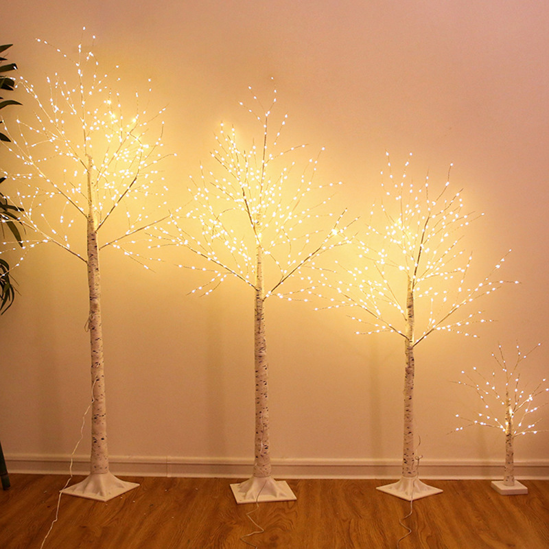 LED Decorative White Birch Trees: 2 Feet, 4 Feet, 6 Feet