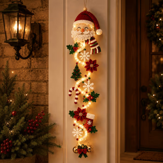 Glowing Christmas Door Hanger发光圣诞门衣