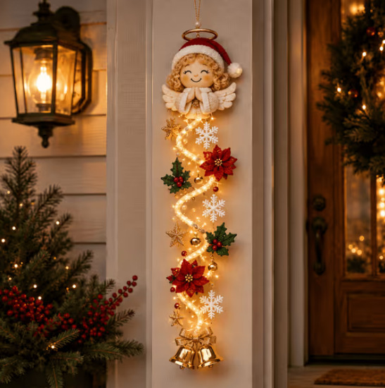Glowing Christmas Door Hanger发光圣诞门衣