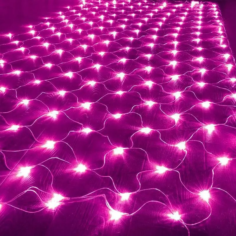 Outdoor Christmas String Lights, 9.84 x 9.84 ft, 320 LED Warm White with Green Wires, Mesh Design, 8 Modes, Chainable, for Decorating Shrubs and Trees