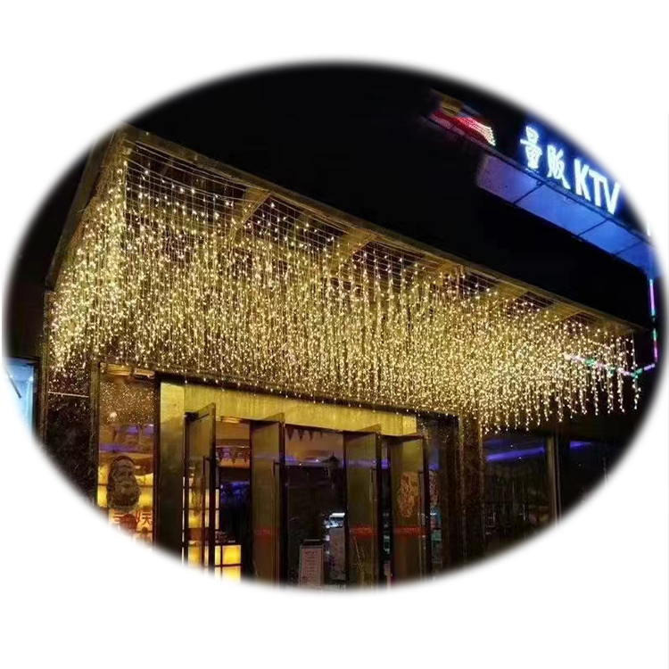 LED Ice Stick Lights, Waterfall Curtain Lights, Outdoor Waterproof Hanging String Lights, Christmas Decorative Light Strips for Shopping Malls, Stores, and Storefronts