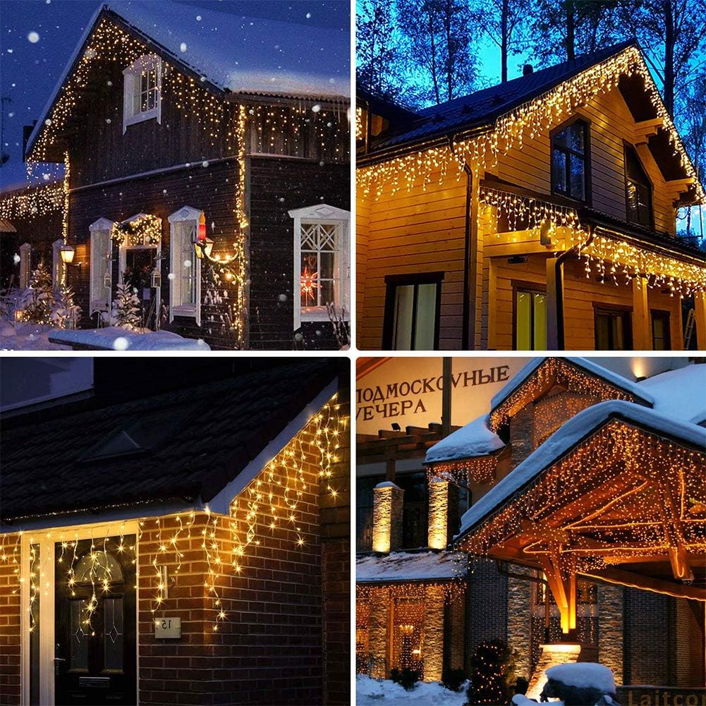 LED Ice Stick Lights, Waterfall Curtain Lights, Outdoor Waterproof Hanging String Lights, Christmas Decorative Light Strips for Shopping Malls, Stores, and Storefronts