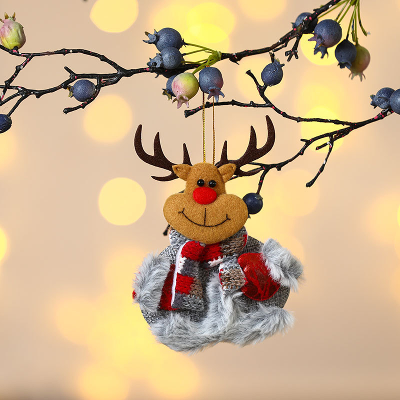 Christmas Fabric Ornament Set, Small Christmas Tree Ornaments, Festive Home Decor for Walls and Fireplaces, Fabric Figurines and Ornaments