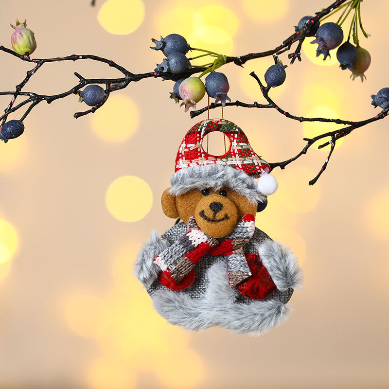 Christmas Fabric Ornament Set, Small Christmas Tree Ornaments, Festive Home Decor for Walls and Fireplaces, Fabric Figurines and Ornaments