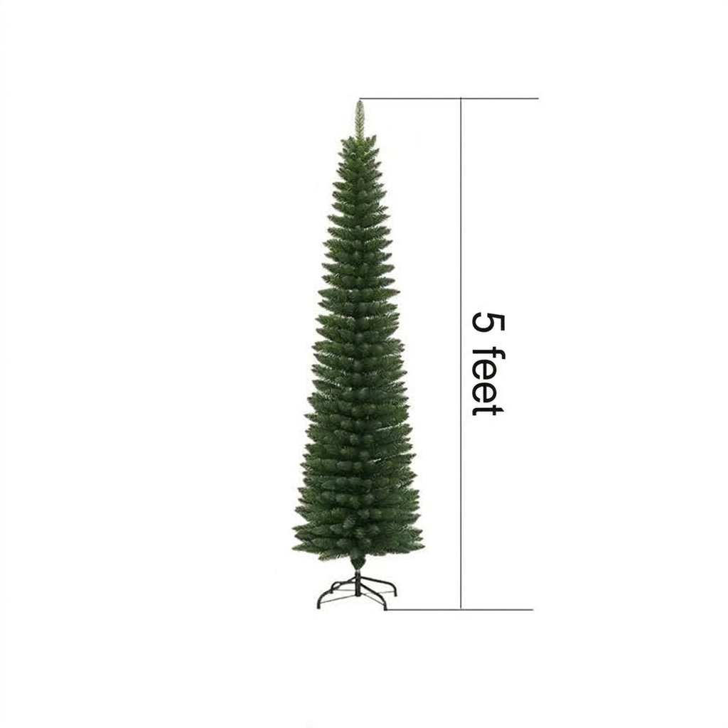 Pure PVC Christmas Tree with Flocked Snow Effect, Dense Green Branches—High-End Indoor Artificial Snowflake Tree for DIY Holiday Decorations