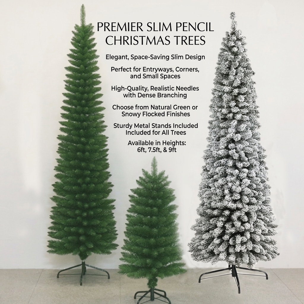 Pure PVC Christmas Tree with Flocked Snow Effect, Dense Green Branches—High-End Indoor Artificial Snowflake Tree for DIY Holiday Decorations