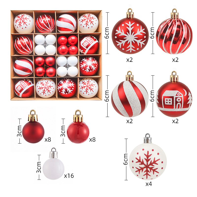 Christmas Ornament Set: Exquisitely Painted, Sparkling Hanging Ornaments; Shatter-Resistant Christmas Tree Ornaments; New Year's Holiday Decorations