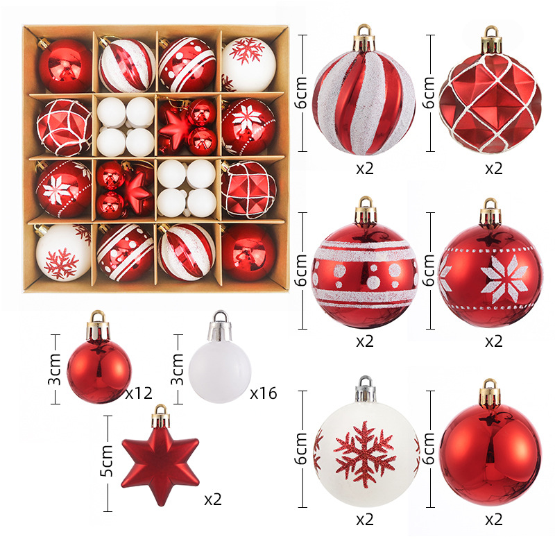 Christmas Ornament Set: Exquisitely Painted, Sparkling Hanging Ornaments; Shatter-Resistant Christmas Tree Ornaments; New Year's Holiday Decorations