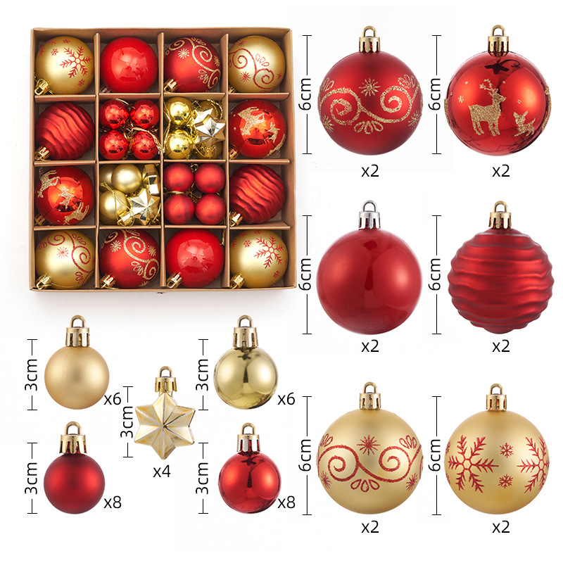 Christmas Ornament Set: Exquisitely Painted, Sparkling Hanging Ornaments; Shatter-Resistant Christmas Tree Ornaments; New Year's Holiday Decorations