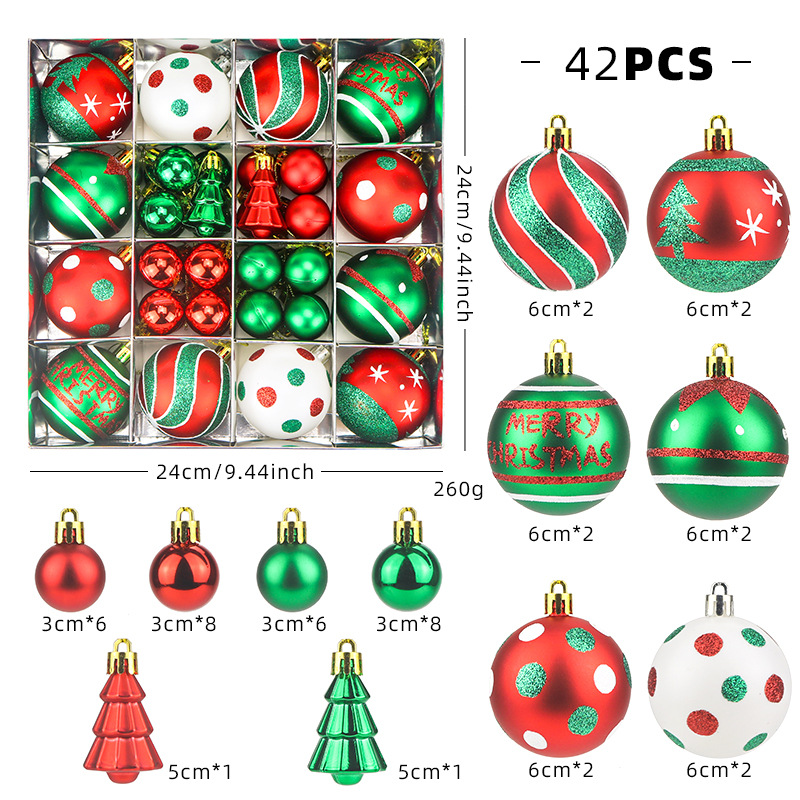 Christmas Ornament Set: Exquisitely Painted, Sparkling Hanging Ornaments; Shatter-Resistant Christmas Tree Ornaments; New Year's Holiday Decorations