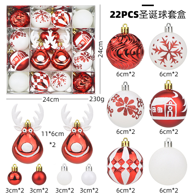 Christmas Ornament Set: Exquisitely Painted, Sparkling Hanging Ornaments; Shatter-Resistant Christmas Tree Ornaments; New Year's Holiday Decorations