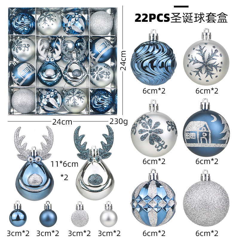Christmas Ornament Set: Exquisitely Painted, Sparkling Hanging Ornaments; Shatter-Resistant Christmas Tree Ornaments; New Year's Holiday Decorations