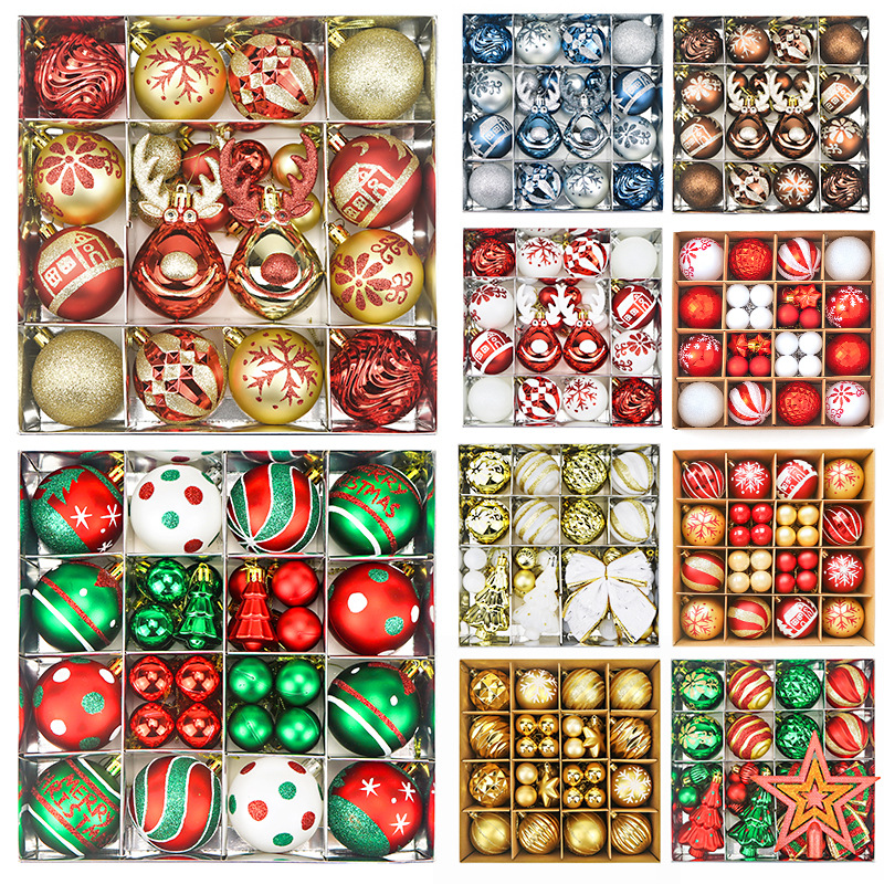Christmas Ornament Set: Exquisitely Painted, Sparkling Hanging Ornaments; Shatter-Resistant Christmas Tree Ornaments; New Year's Holiday Decorations