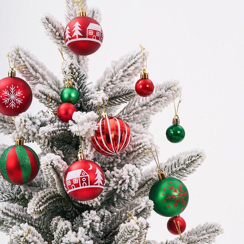 Christmas Ornament Set: Exquisitely Painted, Sparkling Hanging Ornaments; Shatter-Resistant Christmas Tree Ornaments; New Year's Holiday Decorations