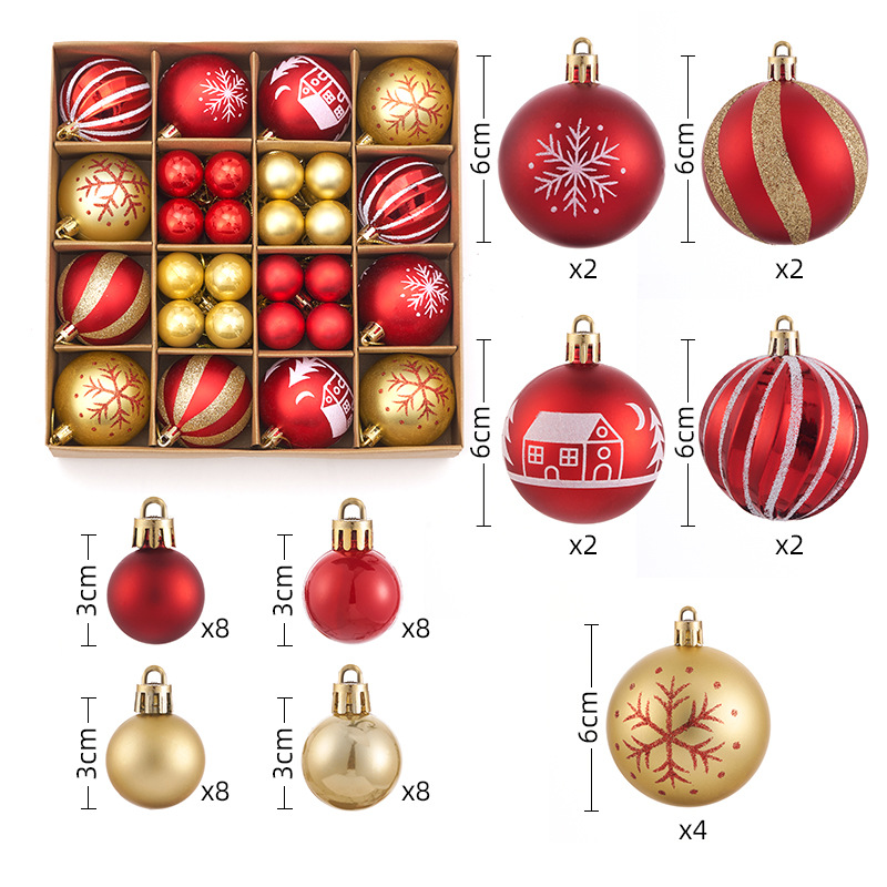 Christmas Ornament Set: Exquisitely Painted, Sparkling Hanging Ornaments; Shatter-Resistant Christmas Tree Ornaments; New Year's Holiday Decorations