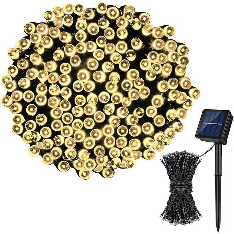 Solar-Powered Bare String LED Outdoor Waterproof Starry Sky Lights—Decorative Ambiance Lights for Wrapping Around Trees in Yards, Gardens, and Lawns