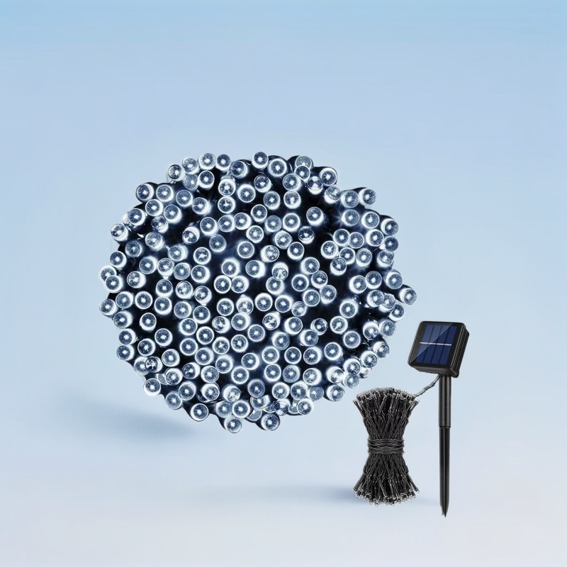 Solar-Powered Bare String LED Outdoor Waterproof Starry Sky Lights—Decorative Ambiance Lights for Wrapping Around Trees in Yards, Gardens, and Lawns