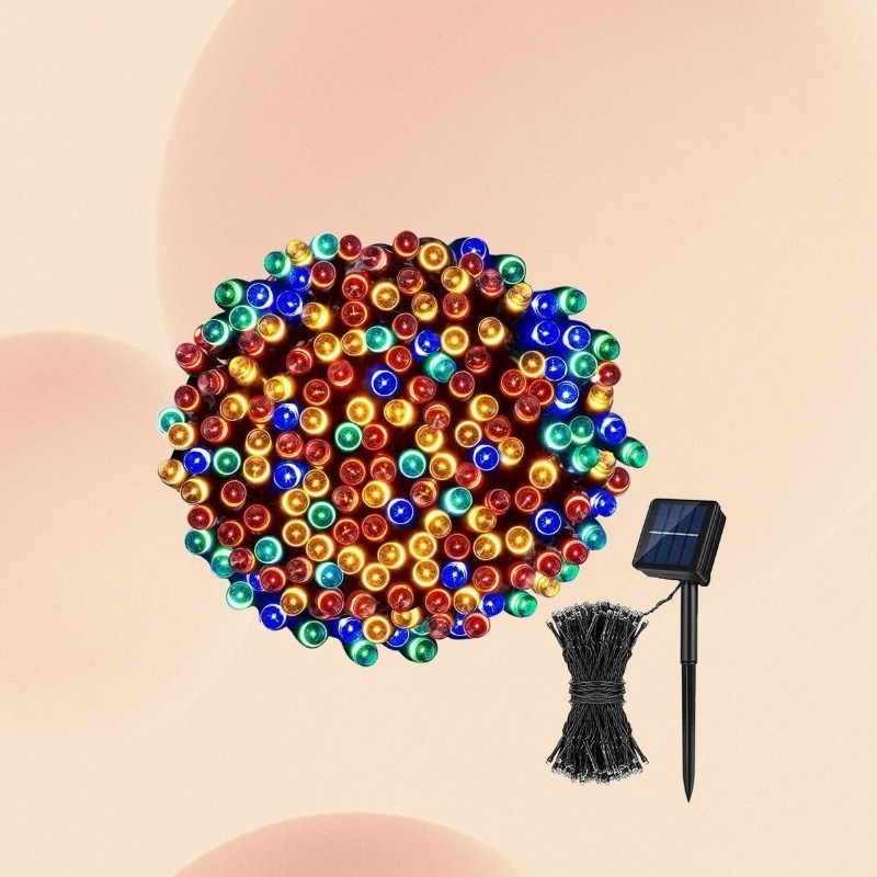 Solar-Powered Bare String LED Outdoor Waterproof Starry Sky Lights—Decorative Ambiance Lights for Wrapping Around Trees in Yards, Gardens, and Lawns