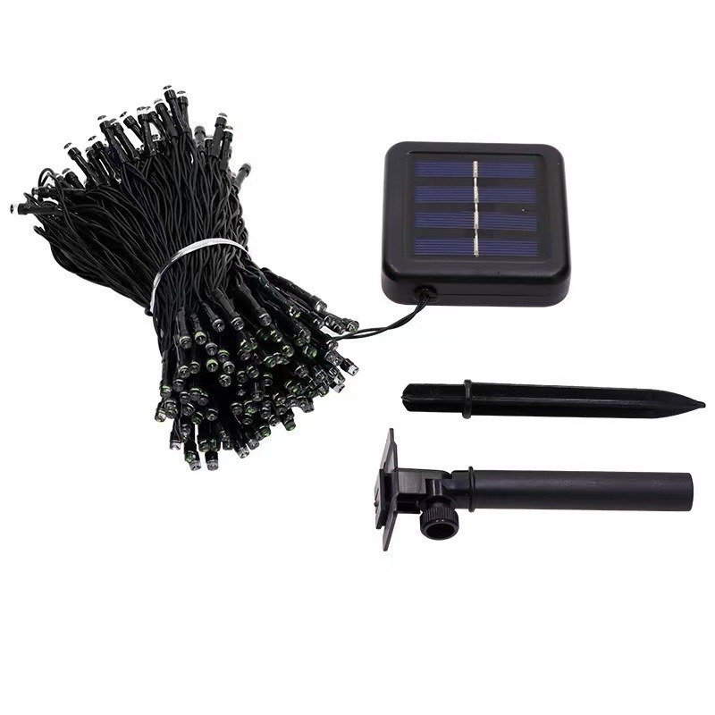 Solar-Powered Bare String LED Outdoor Waterproof Starry Sky Lights—Decorative Ambiance Lights for Wrapping Around Trees in Yards, Gardens, and Lawns