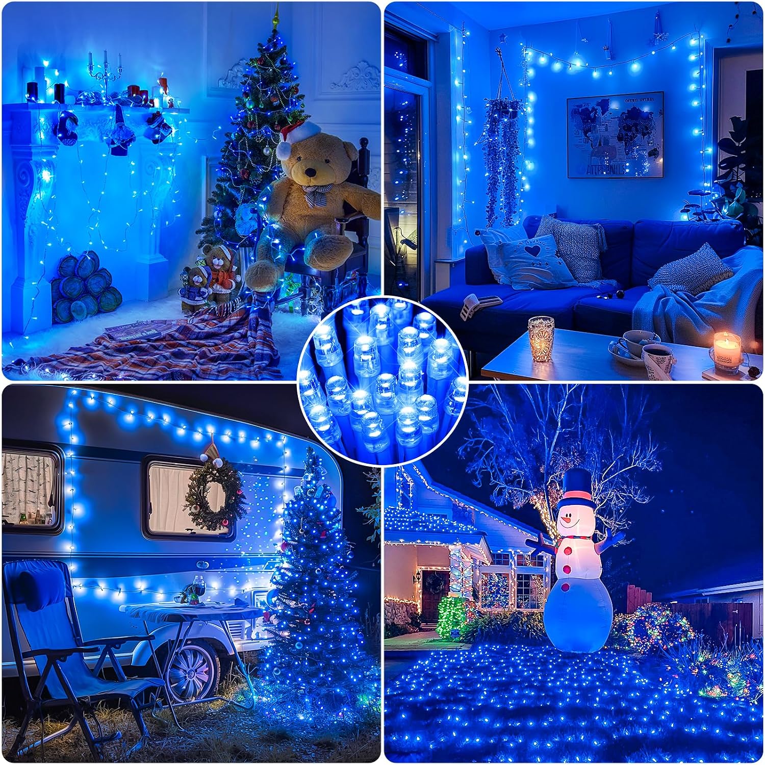 LED Christmas Starry Sky String Lights | Outdoor Waterproof, Engineering-Grade Tree Illumination Lights | Street Beautification Holiday String Lights