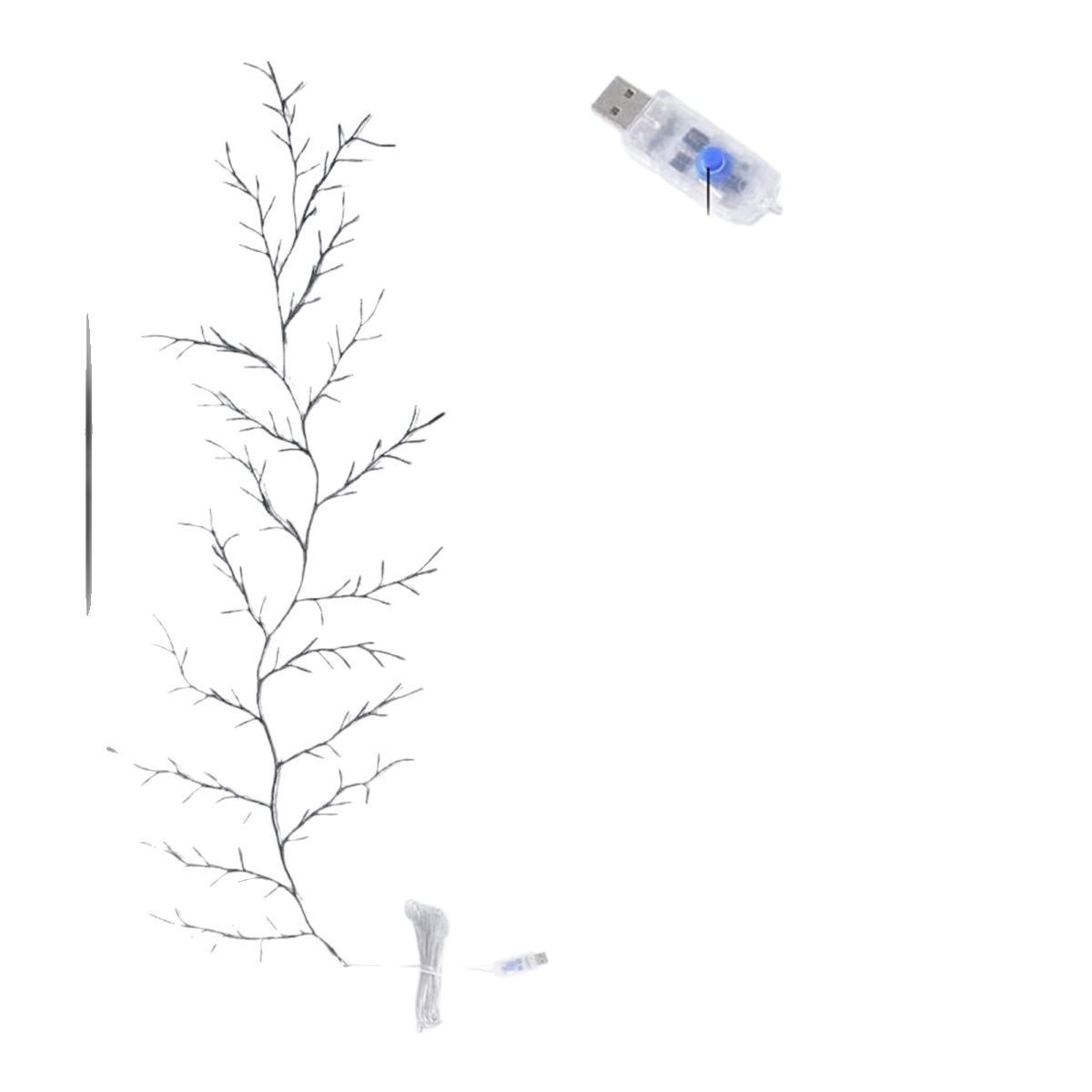 144-Light LED Vine and Branch Lights | Indoor Wall-Mounted Decorative Vine and Baby's Breath Ambiance Lights | Decorative Wall-Mounted String Lights for Bedrooms and Living Rooms