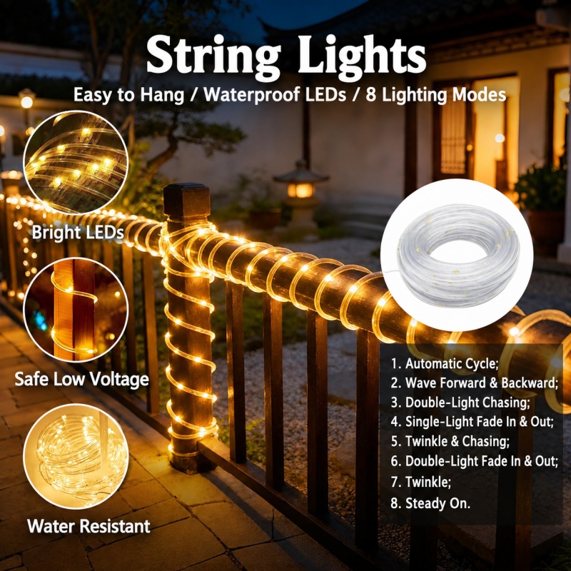Outdoor LED Solar Tube Lights