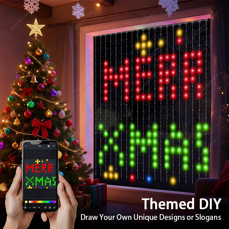 Rainbow Curtain Lights App: Smart Touch-Controlled RGB LED String Lights