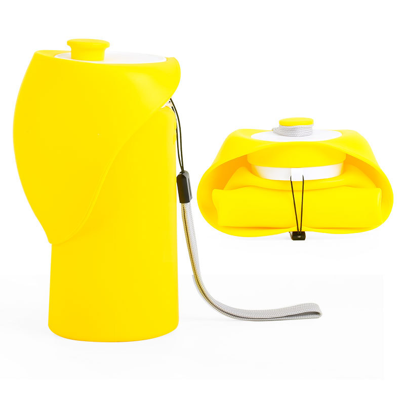 Pet Water Cup, Outdoor Water Dispenser, Dog Water Bottle for Outings, Silicone Foldable Portable Dog Water Bottle